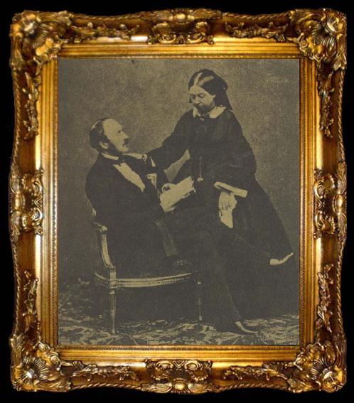 framed  unknow artist victoria och albert 1860 aret innan albert dog, ta009-2